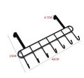 Multi-Alloy Steel Functional Steel Over The Door Hook Hanger Organizer | Wall Hook Rack | for Hanging Clothes | Door Storage Coat Hooks Behind The Door Organizer (Black).