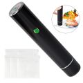 Handheld vacuum sealing machine 2-in-1 food preservation - black. 