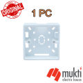 Click One Gang MK White PVC Junction Box for Electrical Premium Plastic Wall Switch Back Cover 1 Part 1Gang. 
