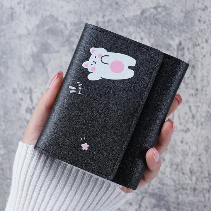 Beautiful%20Women's%20Short%20Cute%20Three%20Fold%20Card%20Holder%20Girl%20ID%20Bag%20Card%20Holder%20Coin%20Wallet%20-%20Image%204