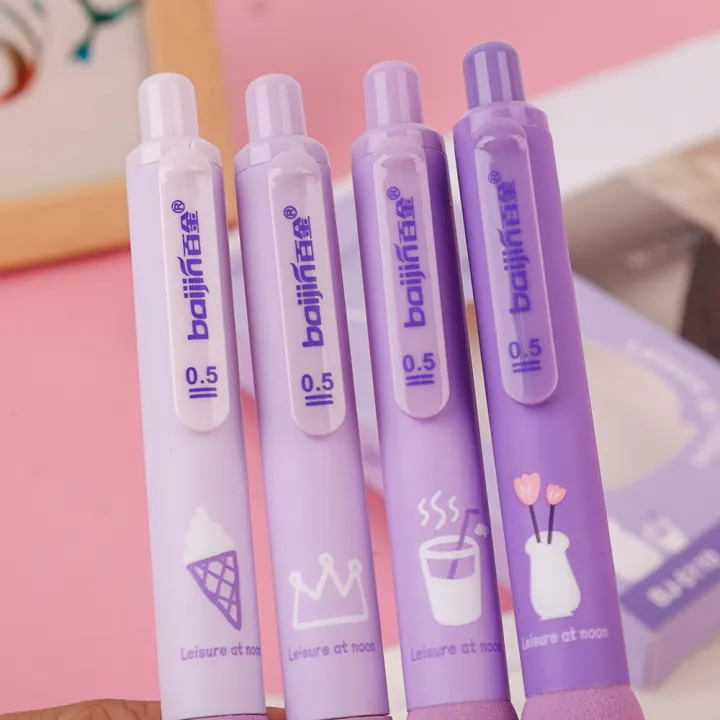 4pcs/lot%20Creative%20Sponge%20Grip%20Press%20Gel%20Pen%20Cute%200.5mm%20Black%20Ink%20Neutral%20Pens%20For%20Writing%20Office%20School%20Supplies%20-%20Image%203