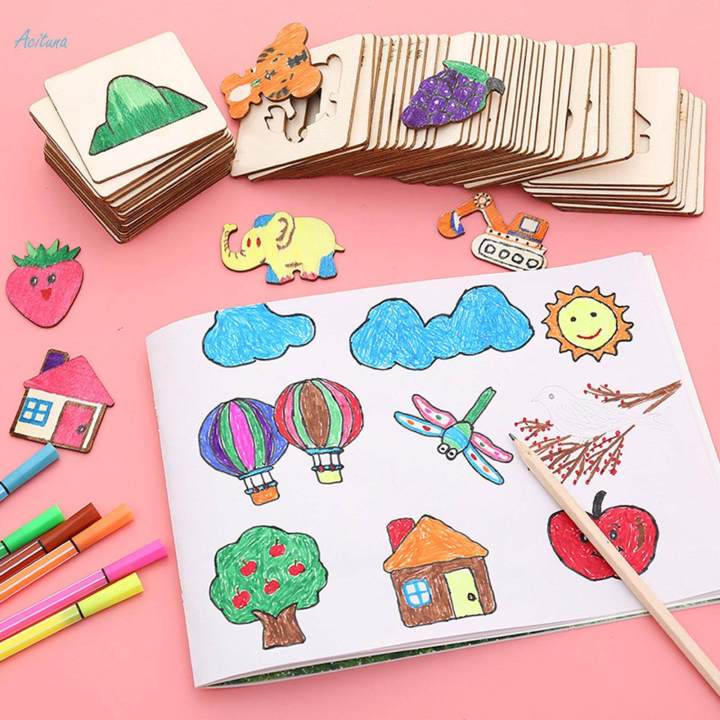 Kids%20Drawing%20Stencils%20Painting%20Templates%20Chalk%20Stencils%20for%20Notebook%20Diary%20Journal%20-%20Image%207