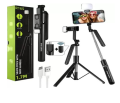 R16s Wireless Bluetooth Selfie Stick & Tripod with LED Fill Light – 360° Rotation Portable Phone Stand. 