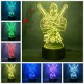 【Hey my home】Marvel Deadpool Desk Table Night Light LED Lampara Lava Lamp Child Boy Bedroom Christmas Gift Home Party Deco.