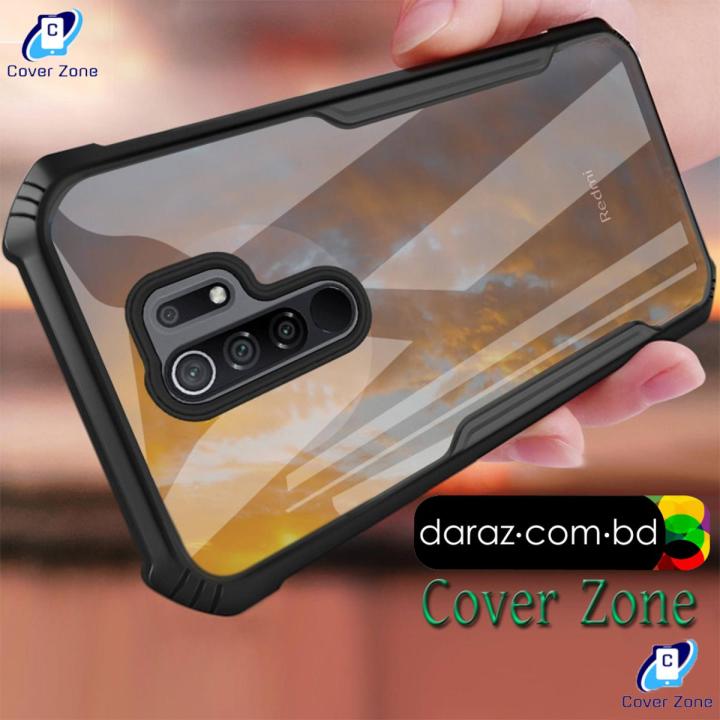 For Xiaomi Redmi 9 / Redmi 9 Prime / Poco M2 Transparent Cxunddo Shockproof Back Cover Phone Case - Camera - Phone Back Cover