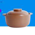 Clay Pot with Lid Binaural Handle Cooking on Stoves Top Earthen Cooking Pot. 