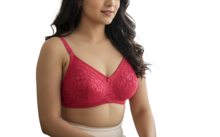 Women Full Coverage Non Padded Bra Everyday Use Half Net Bra Girls