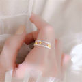 100% Pure 925 Sterling Silver Ring Fashion Simple Gold stars Ring Thin Geometric finger Ring For Women Jewelry Anti Allergy 4.9 Loser Lione. 