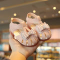 A piece of Korean soft leather shoes for girls newborn babies 0-3 years old step shoes baby girls princess single shoes sandals.