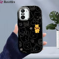 Jizetin for Redmi K40 Pro / Xiaomi Poco F3 / Mi 11x Back Cover Cute Cartoon Head Bright Lens Frame Candy Soft Rubber Phone Cases. 