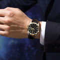 POEDAGAR Man Wristwatch Luxury Business Waterproof Luminous Date Week Men Watch For Men Quartz Clock Leather Men's Watches reloj. 