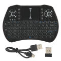 Mini Wireless Keyboard Backlight Lithium Battery Dry Battery 2 In 1 Larger Touchpad A8Black. 