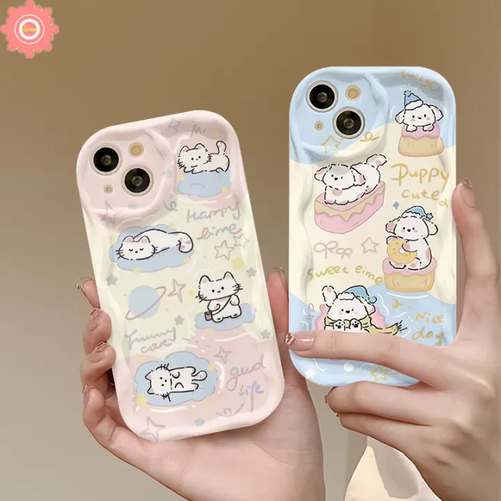 Creative%20Candy-Colored%20Stars%20Cartoon%20Puppy%20Kitten%20Phone%20Case%20Compatible%20For%20IPhone%2015%207Plus%2011%2014%2013%2012%20Pro%20Max%207%20XR%20X%206%208%206S%20Plus%20XS%20MAX%20SE%203D%20Wavy%20Curved%20Edge%20Soft%20Cover%20-%20Image%206