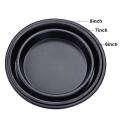 6 7 8 Inch Pizza Plate Round Deep Dish Pizza Pan Tray Carbon Steel Non-stick Mold Baking Tool Baking Mould Pan Pattern. 
