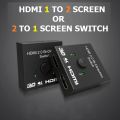 4K HDMI Switch - Supports bidirectional splitting between single and dual screens..