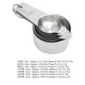 7Pcs Household DIY Measuring Cup Kit Stainless Steel Cake Kitchen Baking Cooking Spoon.