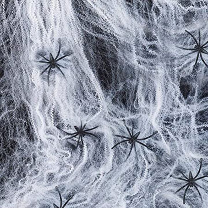 MA%20Halloween%20Decorations%20Cotton%20Spider%20Web%20Stretchy%20Spider%20Webs%20With%20Spider-white%20-%20Image%206