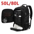 50L 80L Travel Backpack For Men Casual Compartment Business Bag Outdoor Sports Waterproof Storage Backpacks With Shoes Pocket.