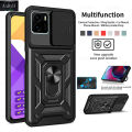 For VIVO Y15S Y15A Phone Case Camera Protection Casing Finger Ring Holder Shockproof Cover V2120 V2134. 
