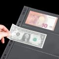 MINGT 9-hole insert page PP doubles-side sheets 10pcs album binder insert page stamp banknote note collection sheets. 