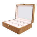 Watch Organizer Wooden Watch Box 10 Slots Large Watch Display Storage Case with Clear Lid for Bracelet Necklace Wooden Watch Box. 