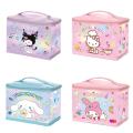 KT cartoon kulomi melody big eared dog makeup bag korean version large capacity toiletries storage box makeup bag box.