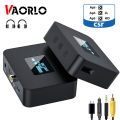 VAORLO OLED Display CSR 5.0 Bluetooth Audio Transmitter APTX-HD/LL SPDIF+Coaxial+3.5mm AUX Wireless Adapter For TV PC.