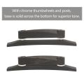 Jazz Guitar Bridge Floating Archtop Bridge with Adjustable Thumbwheel for Archtop Guitars. 