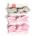 3Pcs/set Baby Headband Bows Rabbit Ears Lace Flower Soft Elastic Baby Girl Headband Newborn Turban Winter Hair Accessories. 