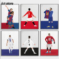 Football Star Wall Art Decor Poster Print Soccer Players Figures Canvas Painting Nordic Prints Posters for Home Boy Room Decor. 