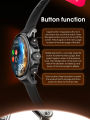 LDNIO SmartWatch 1.58" AMOLED HD Touchscreen Waterproof IPX4 with Bluetooth Calling, Heart Rate Monitor, Sports Fitness, 360mAh Battery, New - Black.