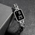 Silver - Women's Lavish Digital Rectangular Watch.