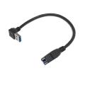 Usb 3.0 Angle 90 Degree Extension Cable Male To Female Adapter Cord Data Right.