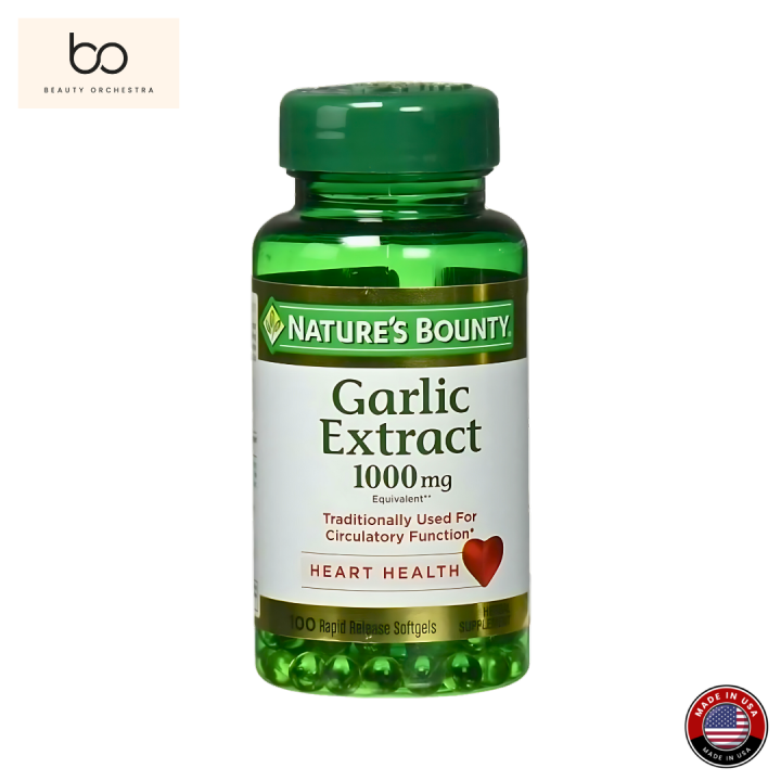 Nature's Bounty Garlic Extract 1000 mg - 100 Softgels