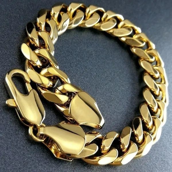 Men's Gold Chain Bracelet- Fashion Chain Bracelet For Men