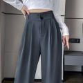 Women'S Loose Spring Summer 2024 New High Waist Wide Legs Slim Casual Trousers Korean Fashion Trend Female Suit Straight Pants. 