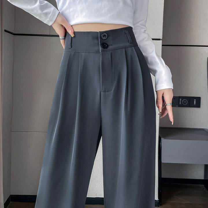 Women'S%20Loose%20Spring%20Summer%202024%20New%20High%20Waist%20Wide%20Legs%20Slim%20Casual%20Trousers%20Korean%20Fashion%20Trend%20Female%20Suit%20Straight%20Pants%20-%20Image%205