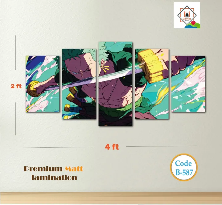 premium Design 5Pcs In 1 Set Wall Canvas printing | Daraz.com.bd