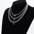 Men's Cuban Link Chain Necklace Stainless Steel Long Chain Hip Hop Male Jewelry Gifts. 