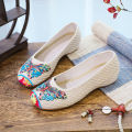New upgraded cotton linen shoes for ladies casual summer walks and shopping tours cow tendon soles. 