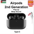 Original Apple AirPods Pro 2nd Generation Dubai Special Edition | True Wireless Bluetooth Earbuds with Active Noise Cancellation (ANC), Deep Bass Premium In-Ear Earphones | Compatible with iPhone, iPad, Android Smartphones | Black & White Wireless Earbuds.