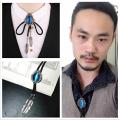 Vintage Fashion Baroque Bolo Ties Necklace Opal Denim Stone Feather Rope Mens Shirt Collar Bow Neck Tie Luxury Gifts Accessories. 