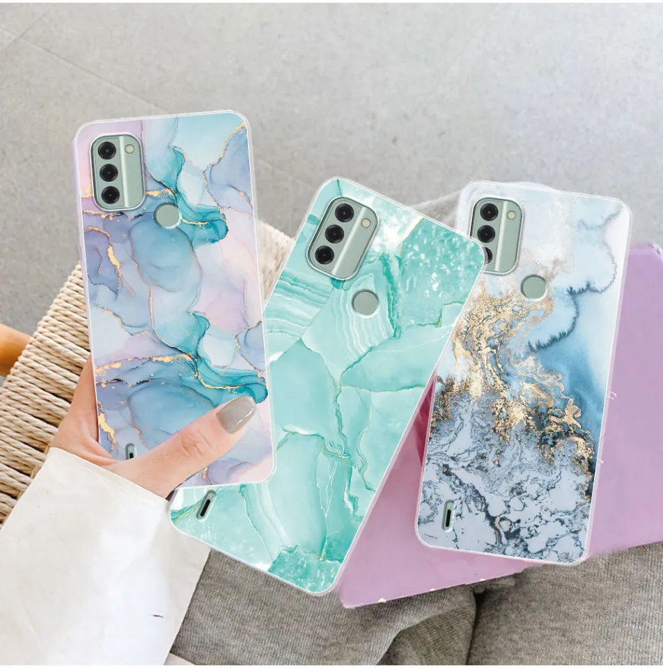 Custodia Nokia C31 – Cover Trasparente Con Glitter, TPU Flessibile, Antigraffio, Con Protezione Per Porte E Jack