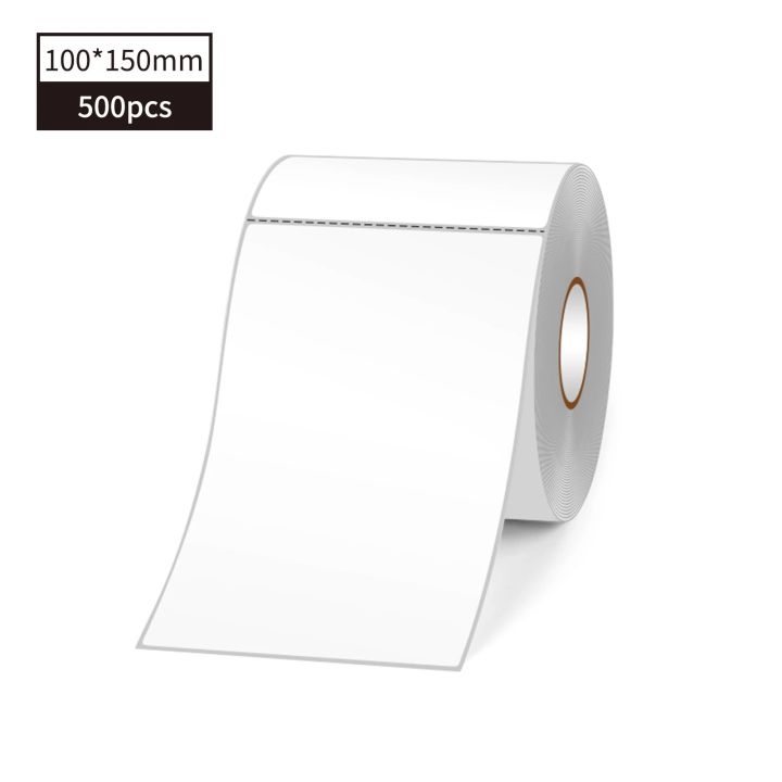 Shipping Label DT (4x6 inch) - 500 labels per Roll | Direct Thermal Stickers | Smudge-Free, Fade-Resistant, High-Quality Print for Paperfly Courier | Packaging & Shipping Supplies | Inventory Labels | Premium Self-Adhesive Thermal Labels - White