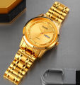 SKMEI 1870 Golden Stainless Steel Analog Watch For Men - Golden. 