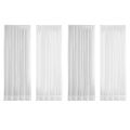 Window White Sheer Curtains 84 Inches Long 2 Panels Sheer White.