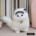 Cute Cloth Pad Plush Cats with Sound Simulation Mini Cat Toy Children Birthday Gifts Creative Imitation Cat Ornaments Home Decor. 