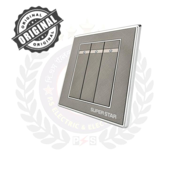 Super Star Ultimate Switch Three Gang One Way Switch.