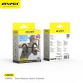 Awei A880BL Sports Headset CVC6.0 Noise Canceling Earbuds Hifi Wireless Bluetooth Headphones Air Conduction Bluetooth Earphones.
