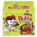 SAMYANG Jjajang Buldak Chicken Flavor Ramen - Spicy Black Bean Noodles –   (5 Pack) Family Pack. 